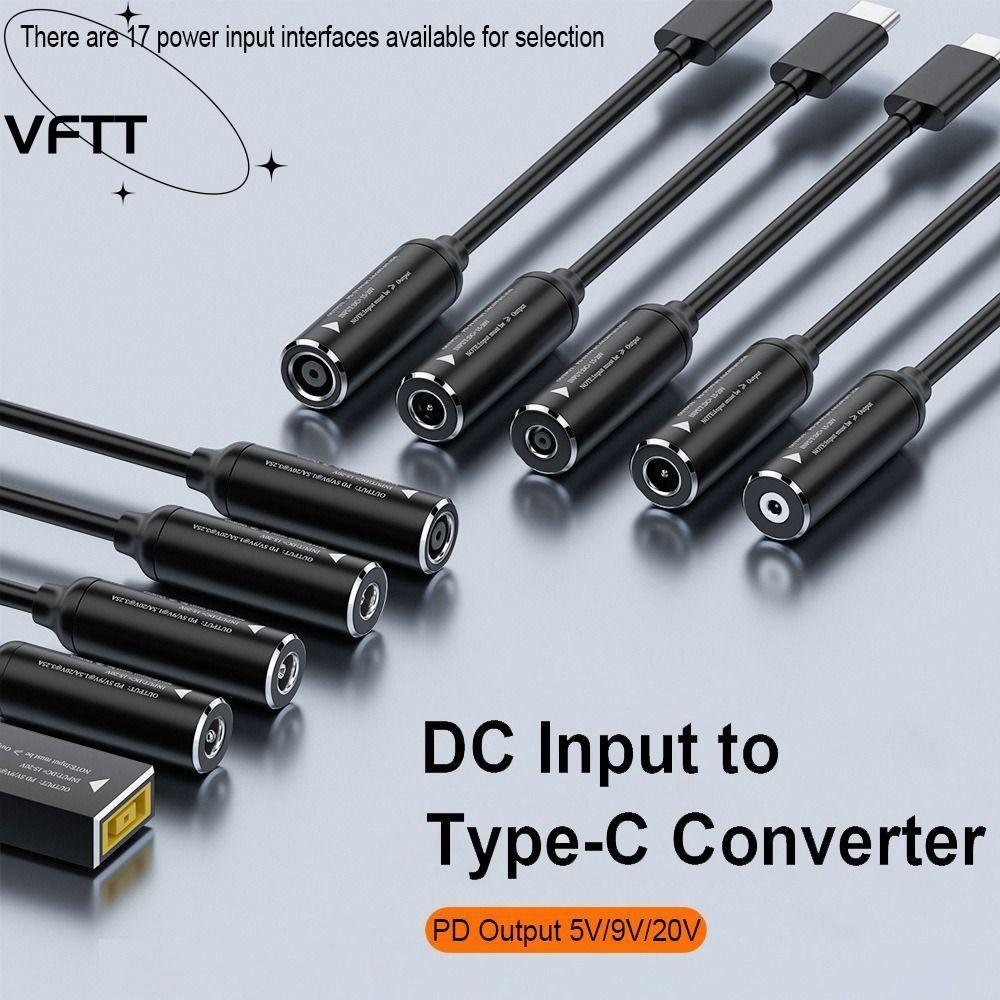 VFTT อะแดปเตอร์ 5.5X2.5 7.4X5.0 4.5X3.0 มม.ขั้วต่อ USB C DC ถึง Type C สําหรับ //