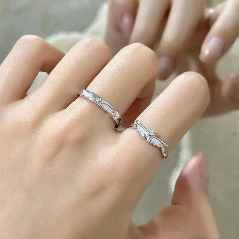Angel Wings Luminous - แหวนคู่ดีไซน์เฉพาะตัว เพื่อนำเสนอเป็นของขวัญให้คนพิเศษ