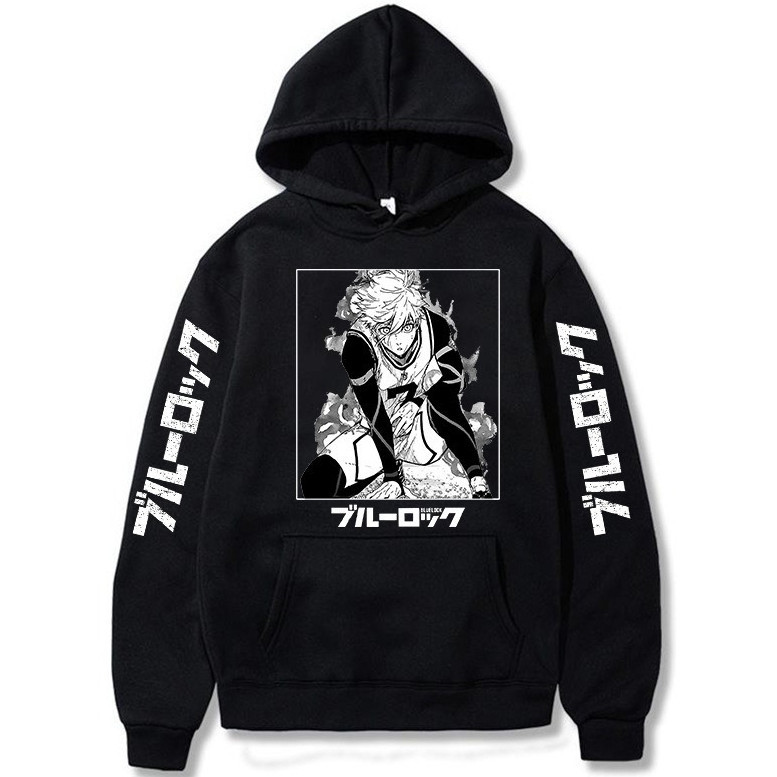 🍨 2025 สไตล์ใหม่ BLUE LOCK Clean World One สินค้า Harajuku พิมพ์ Hoodie เสื้อกันหนาวพร้อมสต็อก