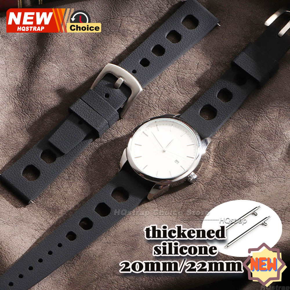 สายยางเขตร้อน 20/22 มม. สายนาฬิกาซิลิโคนแบบปลดเร็วสําหรับกีฬา รองรับหลายรุ่น