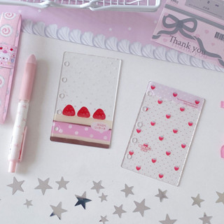 ธีมเค้กสตรอเบอร์รี่ตัวแบ่งอะคริลิกหน้าเค้กสตรอเบอร์รี่รูปแบบ…