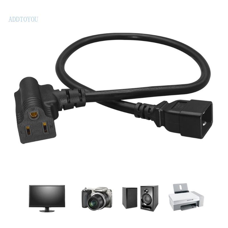 3C C20 ถึง C5+5-15R สายไฟ IEC320 C20 ชาย NEMA 5-15R 3 หลุม + C5 สําหรับ Server