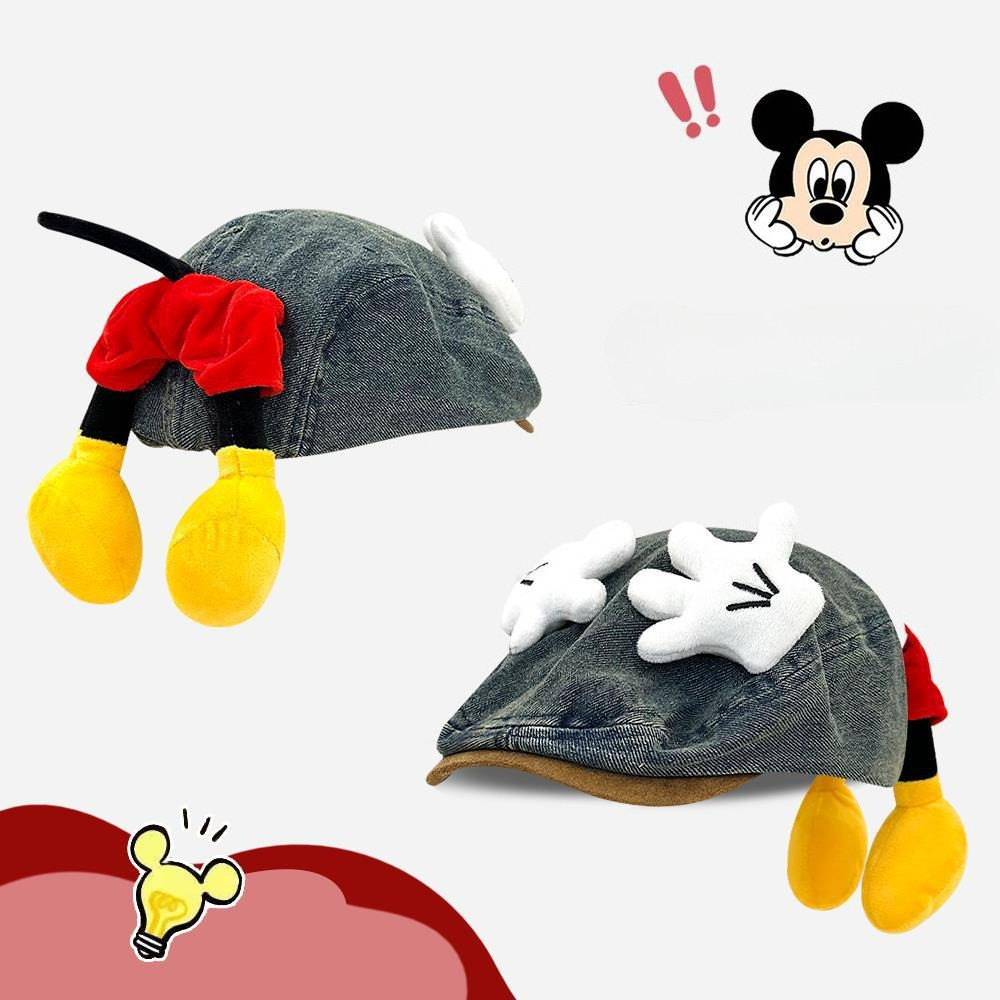 หมวกน่ารักสไตล์การ์ตูน Mickey Mouse ในแบบ Newsboy Cap