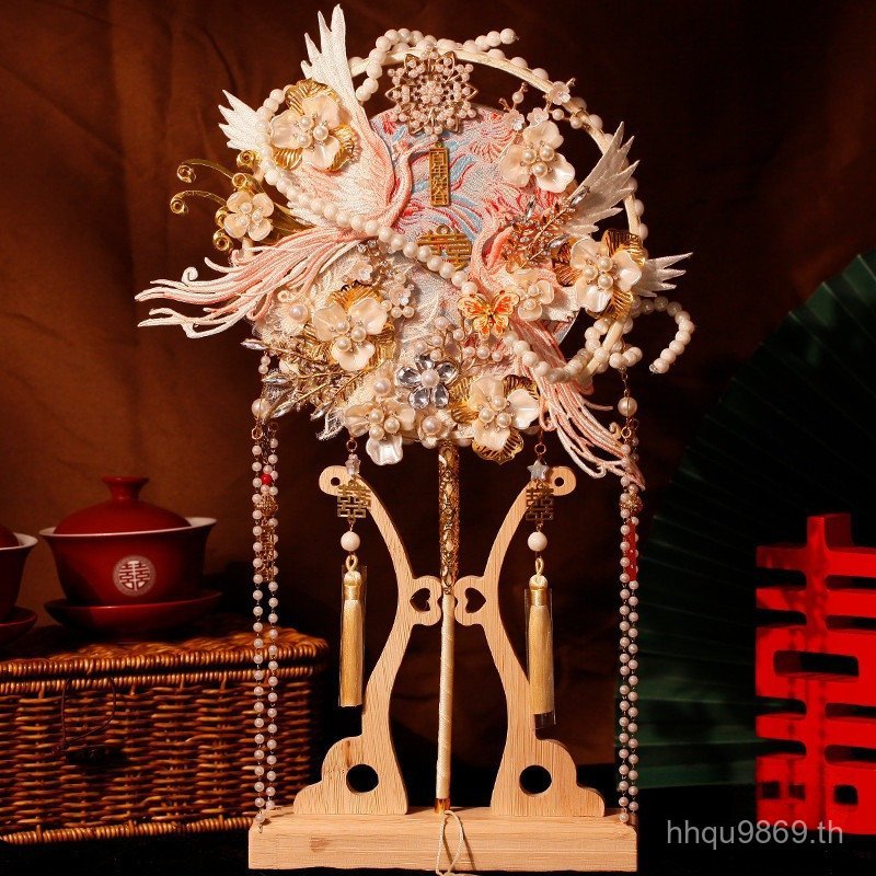 กระเป๋าสองด้านแต่งงานแต่งงานพัดลมสําเร็จรูปแต่งงานอุตสาหกรรมหนักพัดลมกลุ่มที่ทําด้วยมือพัดลมเหอซิ่วเ