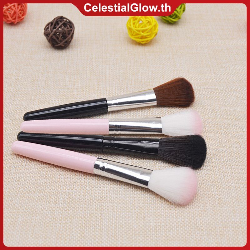 [เก็บเงินปลายD] ชุดแปรงแต่งหน้าคุณภาพสูง 4 สี: แปรงปัดแป้ง, แปรงปัดแก้ม, แปรงคอนทัวร์, อุปกรณ์แต่งหน