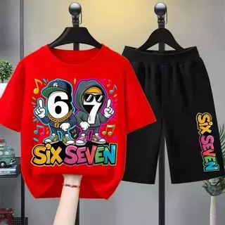[COD] New!!!**Peipeiqi kidsเสื้อยืดเด็ก 67 ลวดลายพิมพ์ เสื้อยืดเด็ก ชุดสูทเด็กผู้ชาย ชุดลำลอง 2 ชิ้น แฟชั่น สำหรับเด็กช