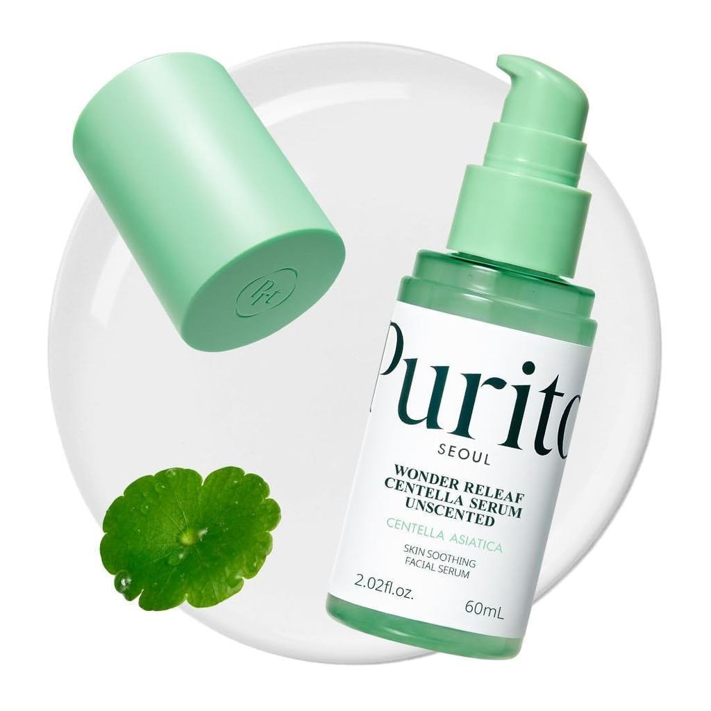 PURITO Centella Unscented Serum, Centella 34,860 ppm, เซรั่มบํารุงผิวหน้าสําหรับผิวแพ้ง่าย & Acne-Pr