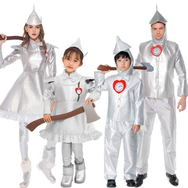 เสื้อผ้าคอสเพลย์ Tin Man จากเรื่อง The Wizard of Oz สำหรับผู้ใหญ่และเด็ก