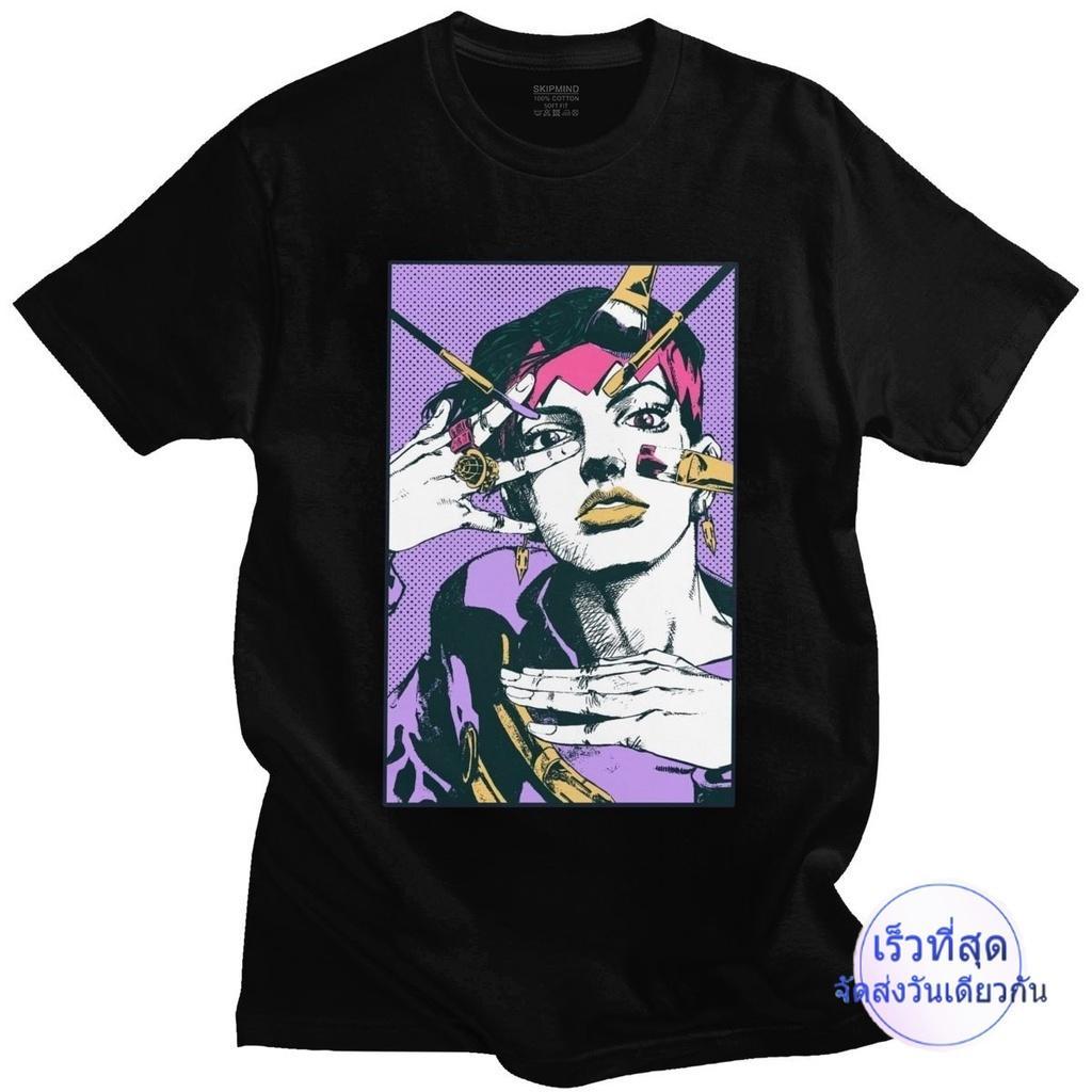 COD- Anime t-shirt เสื้อยืด ผ้าฝ้าย  พิมพ์ลายอนิเมะ Jjba Manga Rohan Kishibe Jojo Bizarre Adventure สไตล์คลาสสิก สําหรับ
