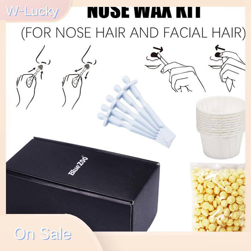 W-Lucky Nose Hair Wax Kit กําจัดขนจมูกที่มีประสิทธิภาพและปลอดภัยสําหรับผู้หญิงสําหรับผู้ชายและผู้หญิ