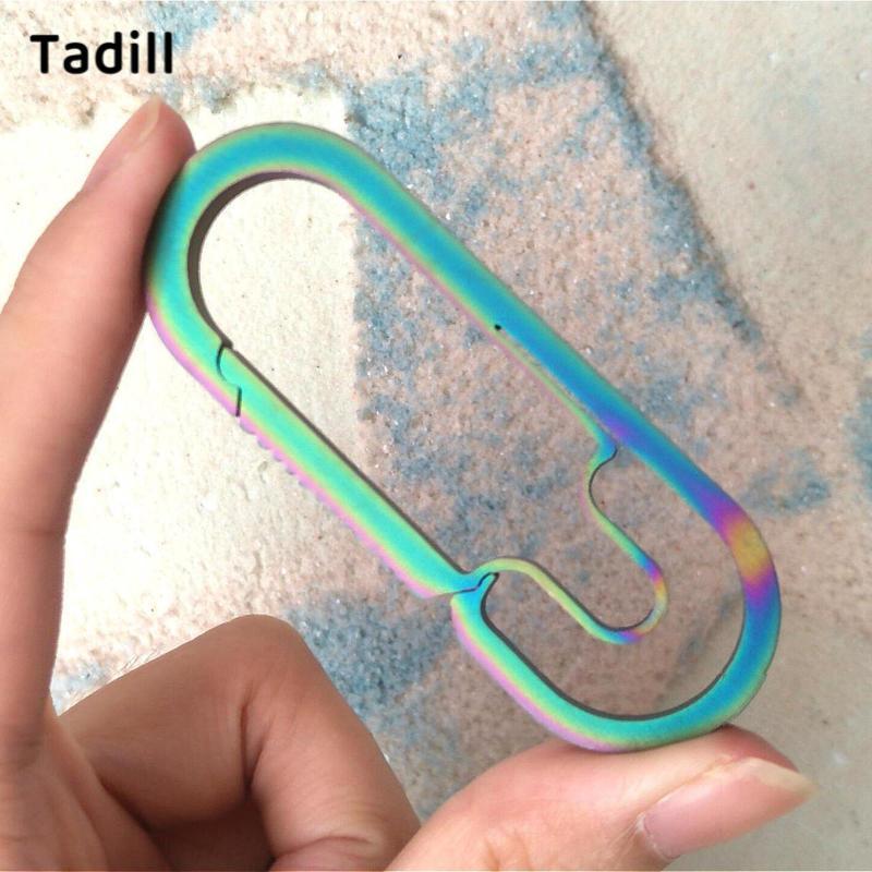 Tadill Titanium Alloy Camping Carabiner แขวนหัวเข็มขัด Anti-Lost Snap Hook คลิป — صورة 8