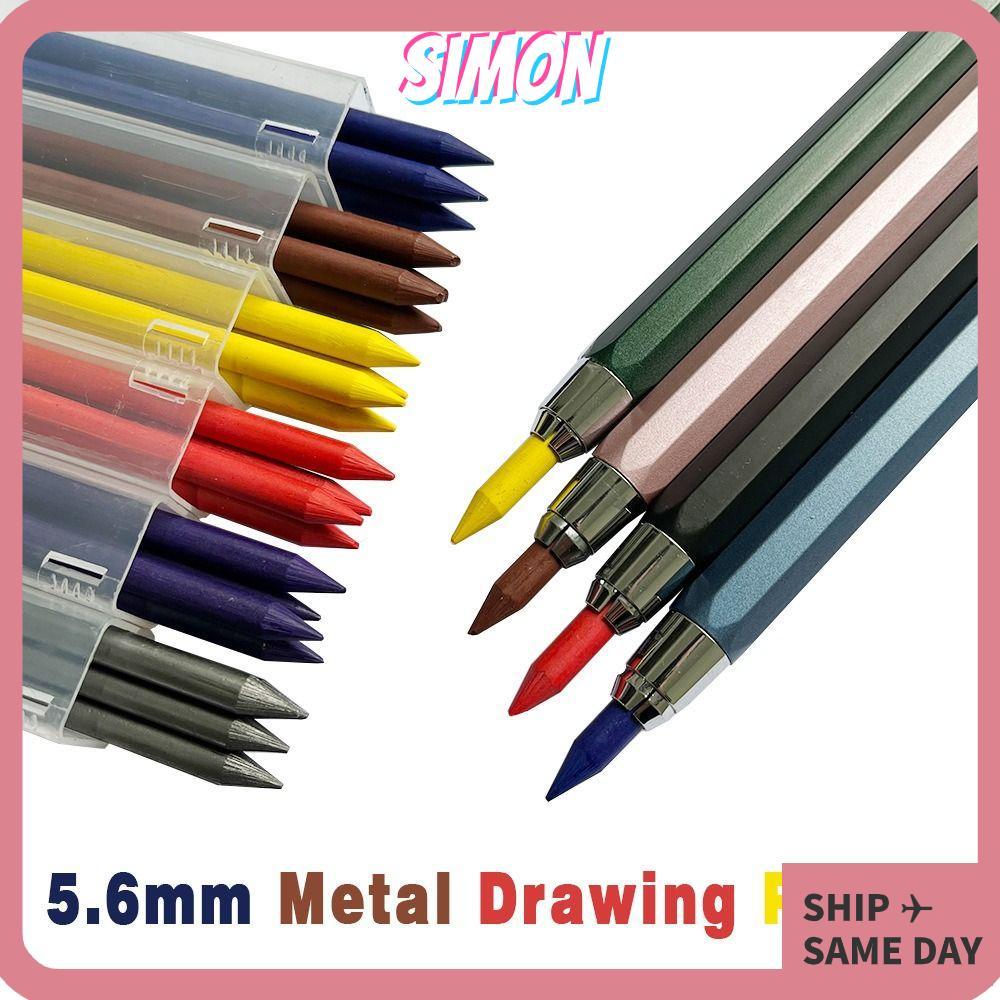 SIMON ดินสออัตโนมัติ,วาดเขียนเครื่องมือโลหะดินสอ, Creative 5.6 มม. Sketch Comics Design 2B/4B/6B/8B 