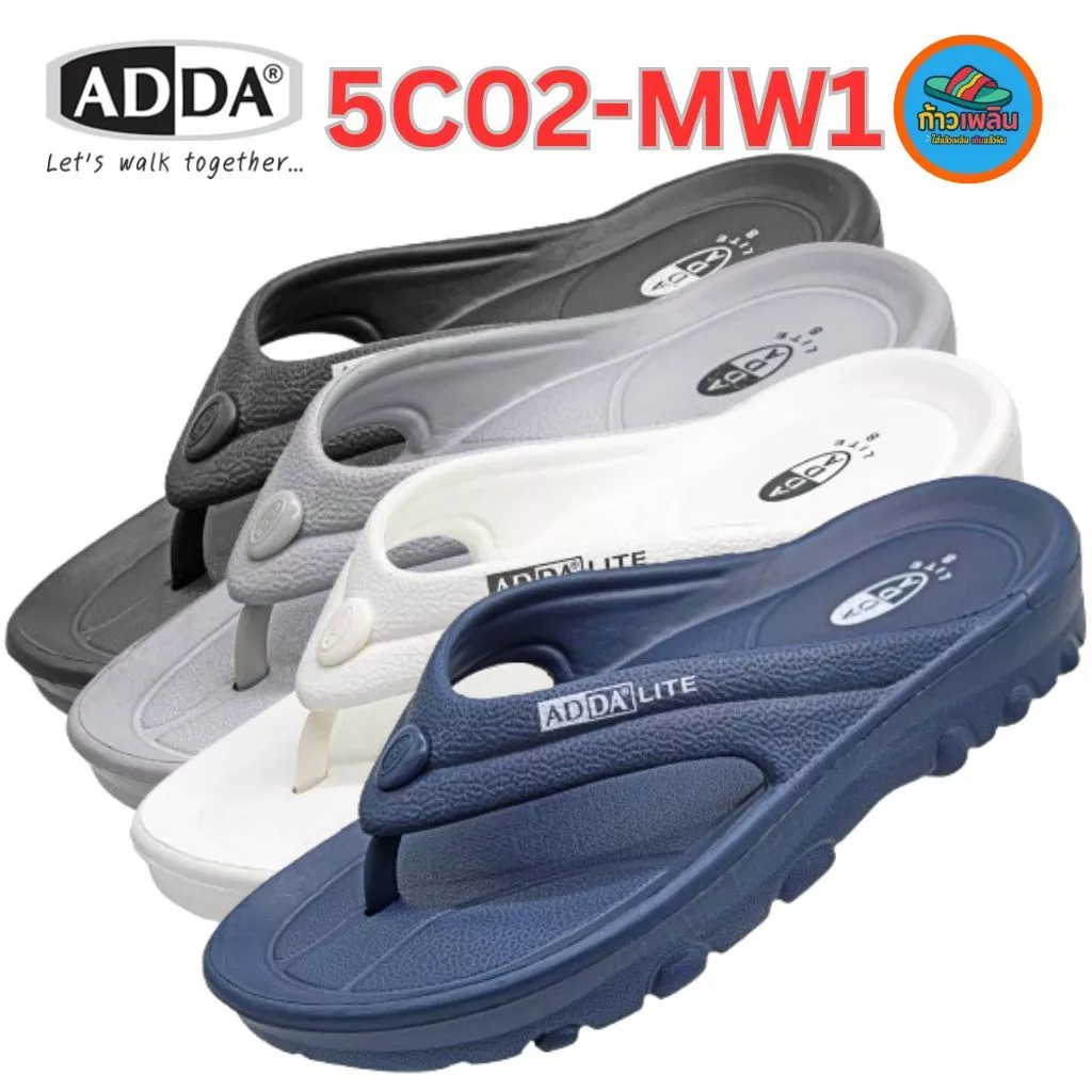 ADDA LITE รุ่น 5C02-MW1 รองเท้าแตะหูคีบสำหรับผู้หญิงและผู้ชาย (ไซส์ 4-9)