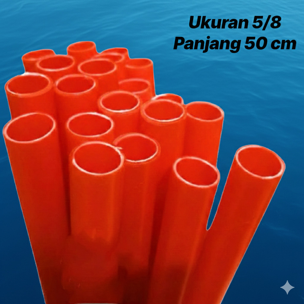 MESIN MERAH RED AQUARIUM PIPE 5/8 INCH 50 ซม. AQUARIUM MACHINE PIPE ปลา POND PIPE