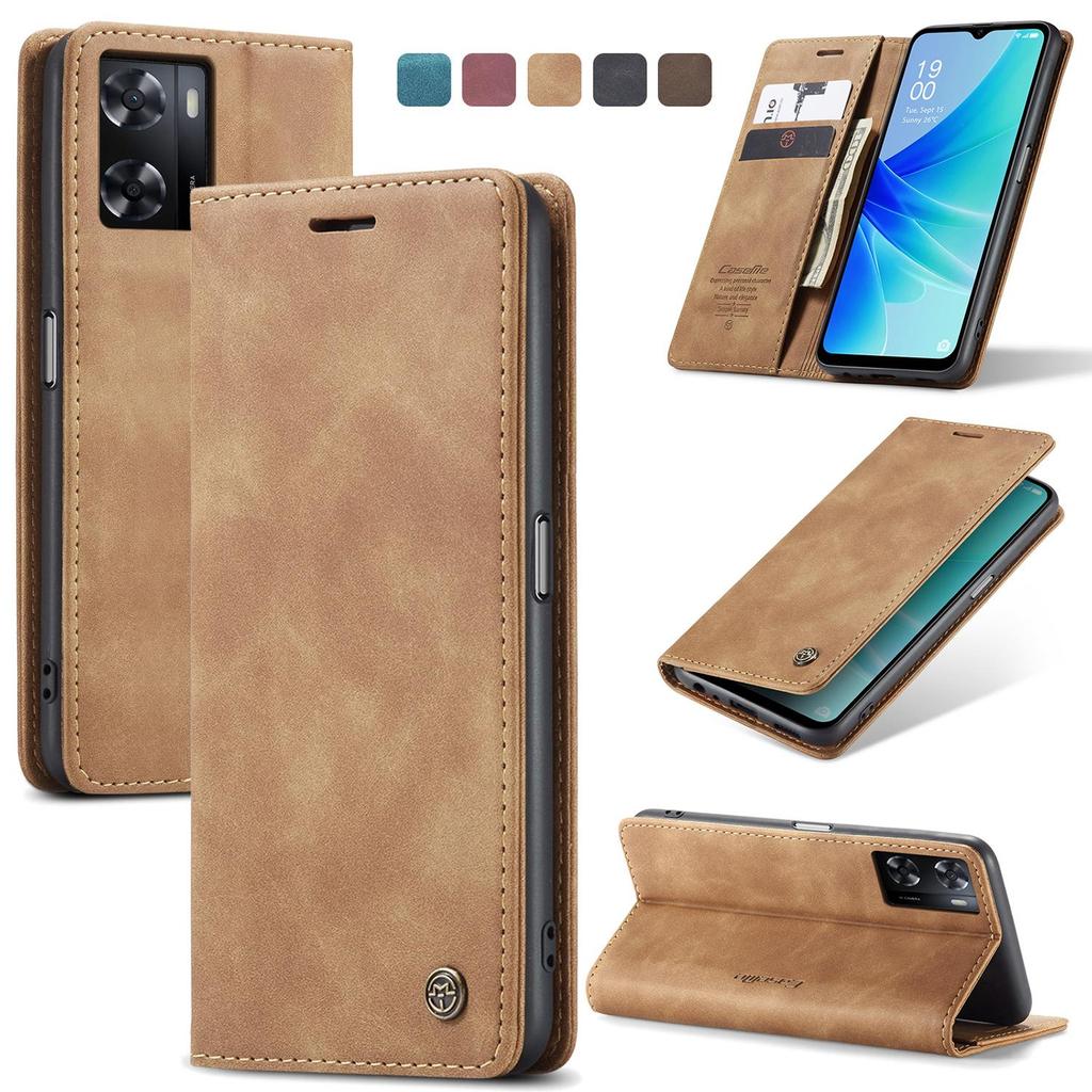 ปลอกสําหรับ OPPO Reno 7 8 10 12 Pro 12F 8T 7Z 8Z CaseMe Retro Flip Magnetic Leather Wallet Card Slot
