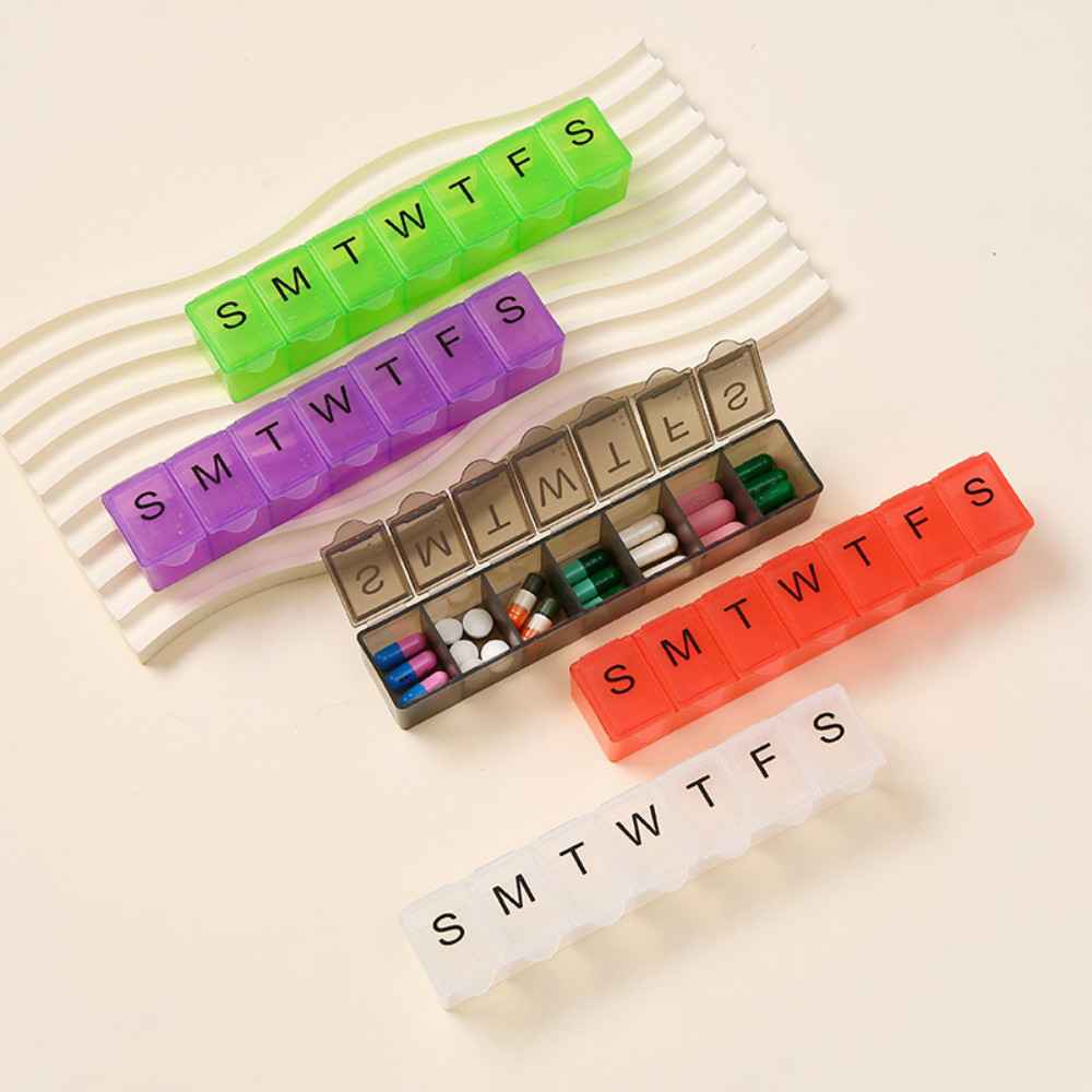 New Travel 7 Days 7 Grids Mini Pill Cases Organizer Container for A Week Portable Pills Box Vitamins