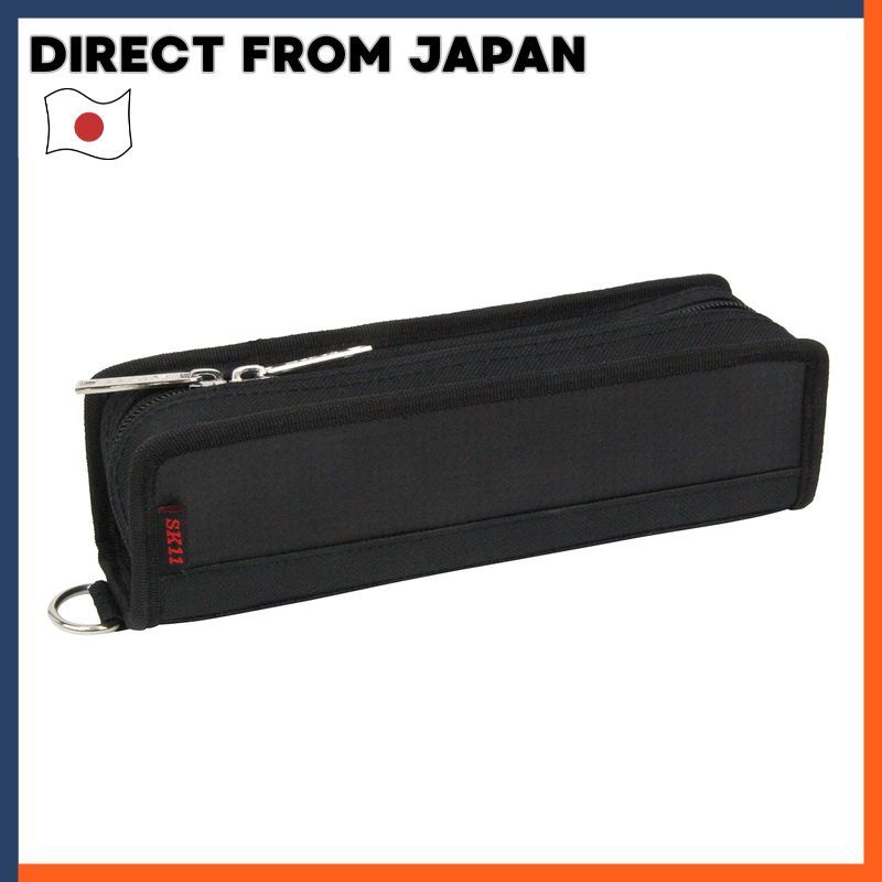SK11 Slim Tool Case Pen Case Style Wide Opening Black