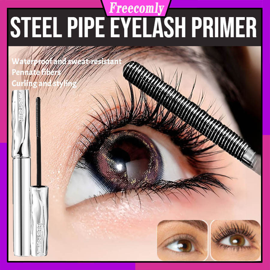 มาสคาร่าหลอดเหล็ก Lasting Waterprotand เหงื่อทนธรรมชาติสีดํา 3D Silk Fiber ไม่เลอะยาวและดัดผมขนตาขยายตา