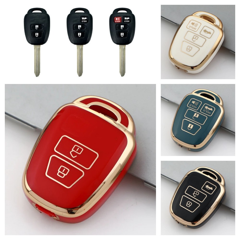 2/3/4 ปุ่มกุญแจรถสําหรับ Toyota YARIS Sport Vios YARIS Commuter YARIS Vios Ativ ฝาครอบกุญแจ TPU Fob Protector