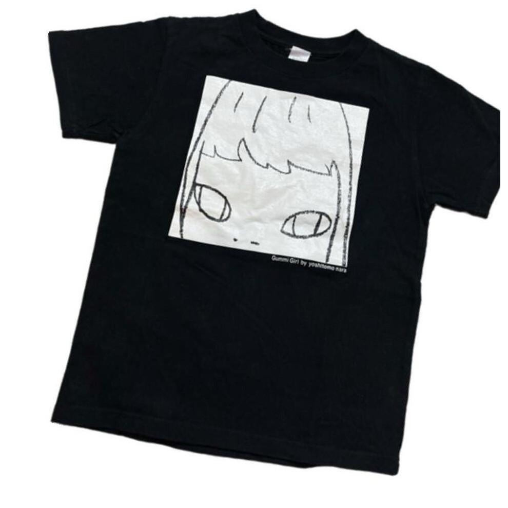การจัดส่งภายใน 24 ชั่วโมง เสื้อยืดเด็กสีขาว Nara Girl ทรงอาร์ตเรโทรแขนสั้น ดีไซน์คู่ทันสมัย