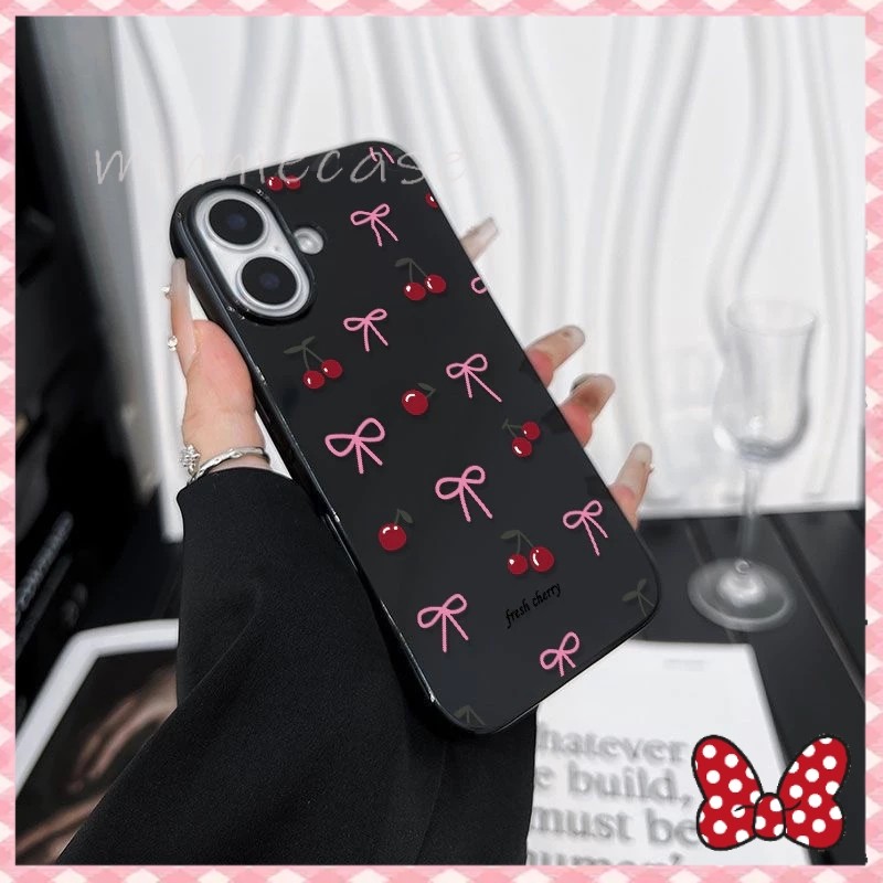 สำหรับ iPhone 17 Pro Max เคส ไอโฟน สีดำมันTPUซอฟท์เคส กันกระแทกกล้องป้องกัน โบว์ดอกไม้ เข้ากันได้กับ 11 14 13 12 Pro ราคา ถูกที่สุด ดีลบีเคเค แกลเลอรีภาพที่ 3