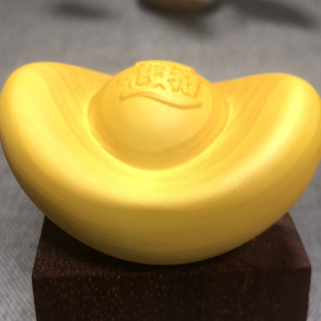 Boxwood Yuanbao เครื่องประดับมือถือความมั่งคั่ง-ที่น่าสนใจทองขนาดใหญ่ Yuanbao Prosperity เครื่องประด