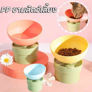 New จานอาหารแมว ชามอาหารแมว วัสดุ PPปลอดภัยและไม่เป็นพิษ เพิ…