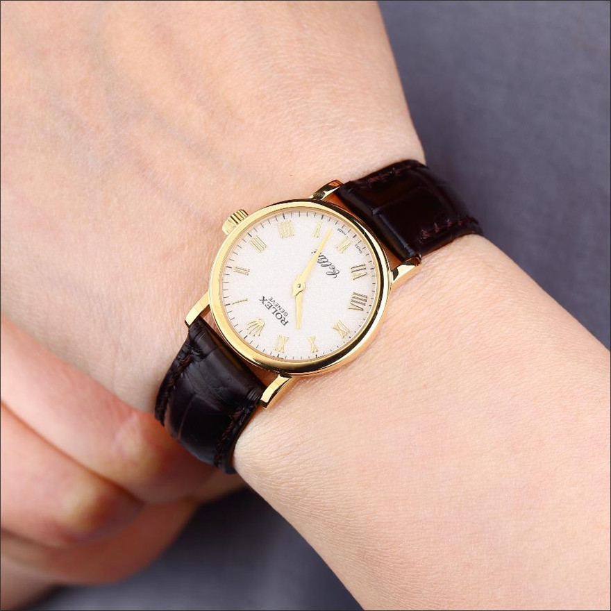 Rolex Rolex นาฬิกาผู้หญิง Cellini Series 18k Gold Quartz Watch นาฬิกาผู้หญิง 6110