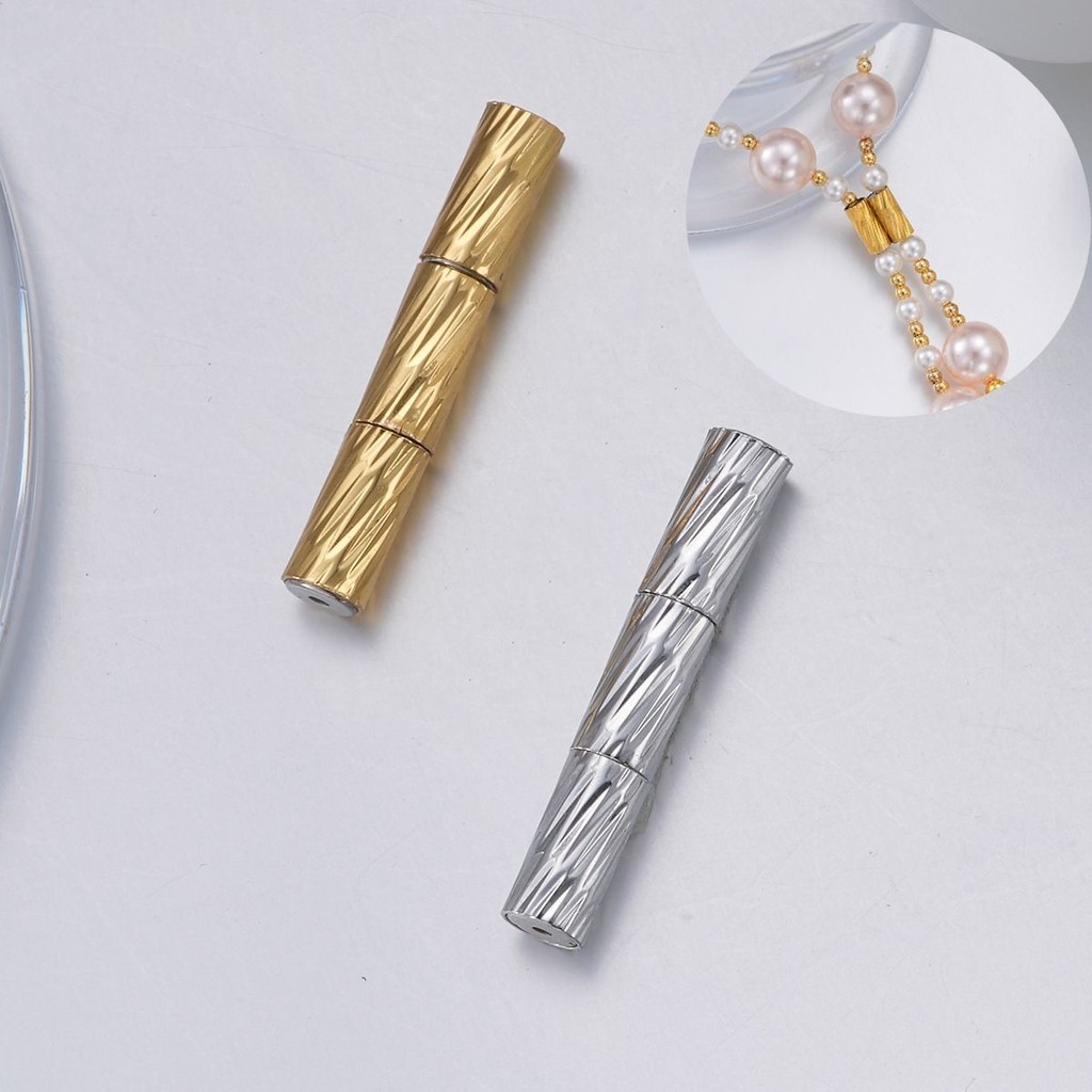 สร้อยคอมุกเคลือบด้วยทองคำ มุกแท้ ตัวล็อกแม่เหล็ก พร้อมใช้งาน TXT013001