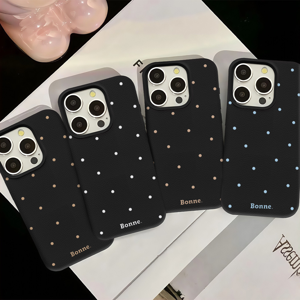 เคสสำหรับไอโฟน แฟชั่นลายจุดคลื่นหวานลายหนังเนื้อเคส TPU นุ่ม For IPhone 16 13 11 12 15 14 17Pro Max XR X 7 14 16 8 Plus