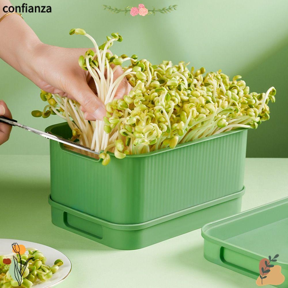 ถาดปลูกถั่วงอก CONFIANZA, ตัวช่วยปลูกถั่วงอก แผ่นงอกไฮโดรโปนิกส์ที่สะดวก, เครื่องมือพืชสวนการเพาะปลูกแบบไร้ดิน, ถาดเพาะกล้าอเนกประสงค์