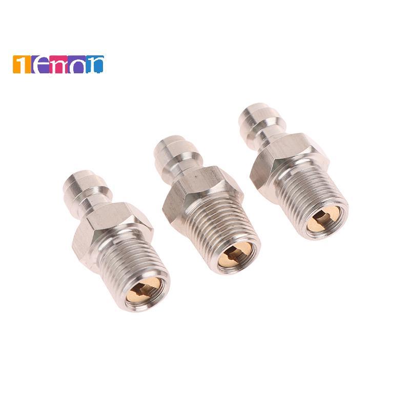 [Lemon] ขั้วต่อชาย 8MM ชายเกลียว Qui Connect Valve PCP บรรจุพร้อมวาล์ว M10x1 1/8NPT 1/8BSPP สําหรับป
