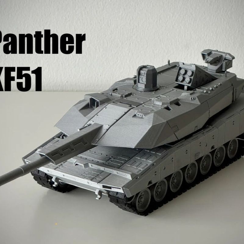 [ALLspark] 3d การพิมพ์อุตสาหกรรมหนักประกอบรุ่น Panther KF51 เยอรมันรุ่นที่สี่รถถังหลักจําลองขนาดเล็ก