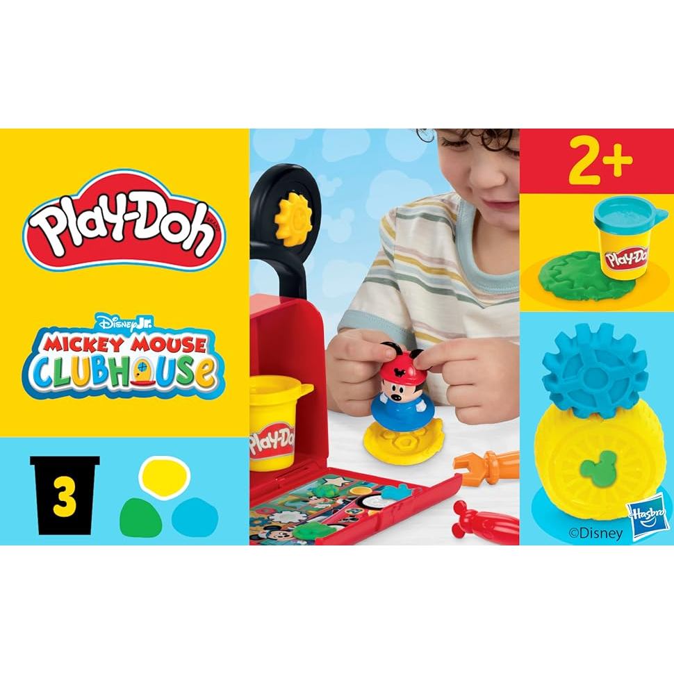 Disney Junior Mickey Mobile Garage Play Doh Toy for Preschool Arts and Crafts