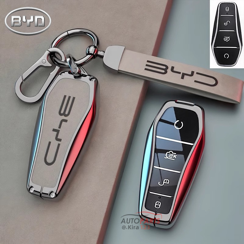 Electroplating สไตล์Car Key สําหรับ BYD Atto 3 Dolphin M6 E6 E2 E3 D1 T3 Han Tang Sealgull Sealion 0