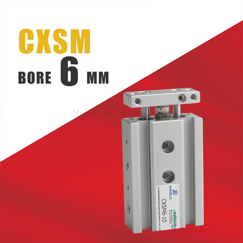 กระบอกสูบคู่ CXSM CXSM6 SMC Type CXSM6-10 CXSM6-20 CXSM6-30 CXSM6-40 CXSM6-50