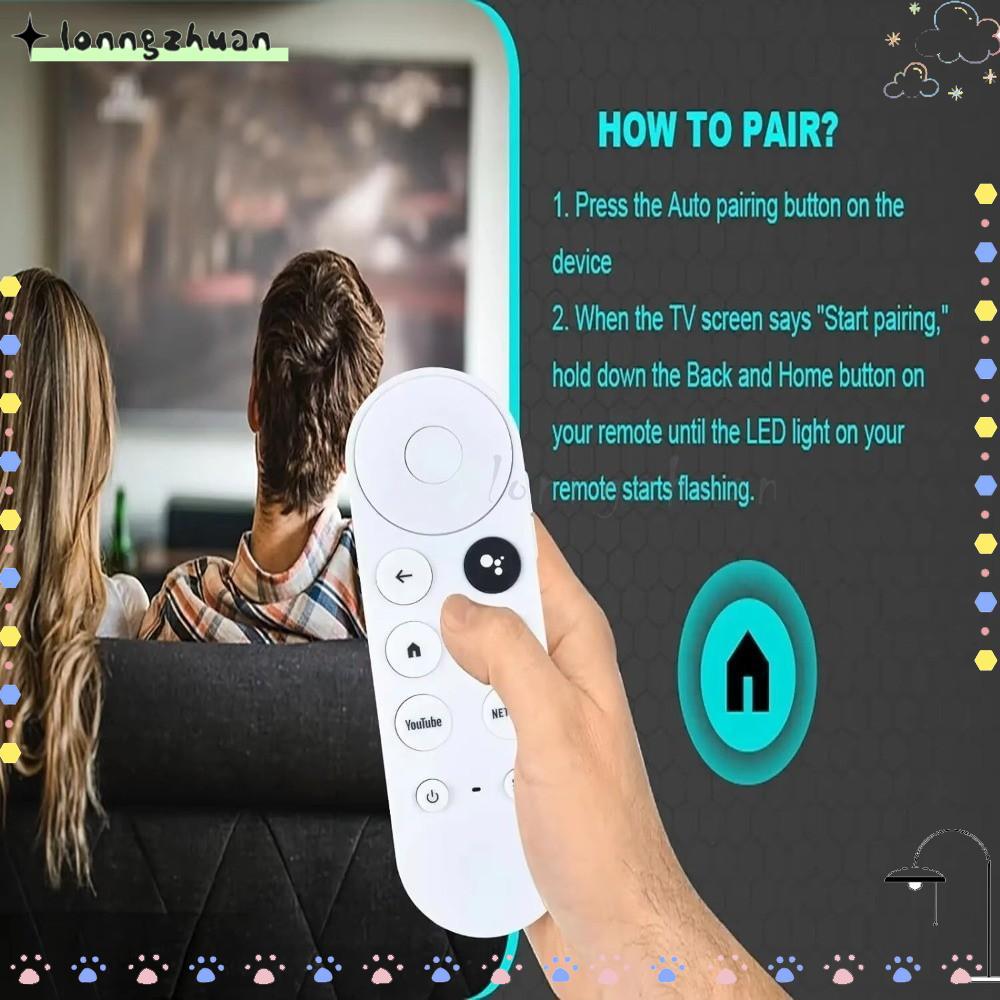 LONNGZHUAN สําหรับ Google Chromecast Remote, G9N9N Snow Color Replacement Voice Remote Control, Repl