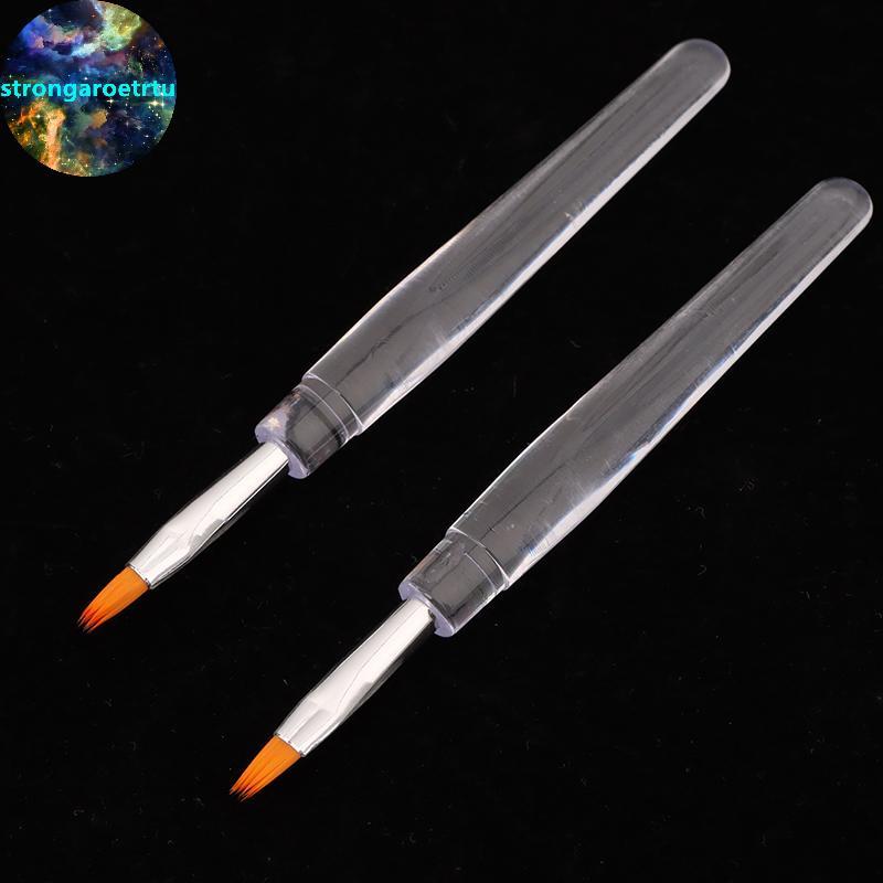 Strongaroetrtu 5/10 ชิ้นแบบพกพาทิ้งแปรง Lipsti แปรงฝาครอบโปร่งใส Rod แต่งหน้าเดี่ยวคอนซีลเลอร์ Lip G