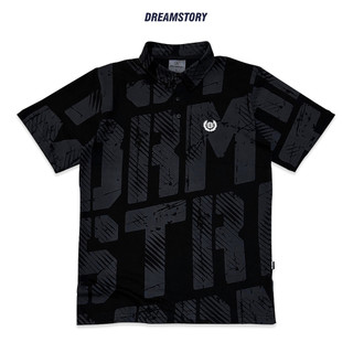 DREAM STORY - Polo Shirt Big Font Cotton Comed 24s Black Kaos Kerah Pria Wanita Baju Kaos Kerah Distro