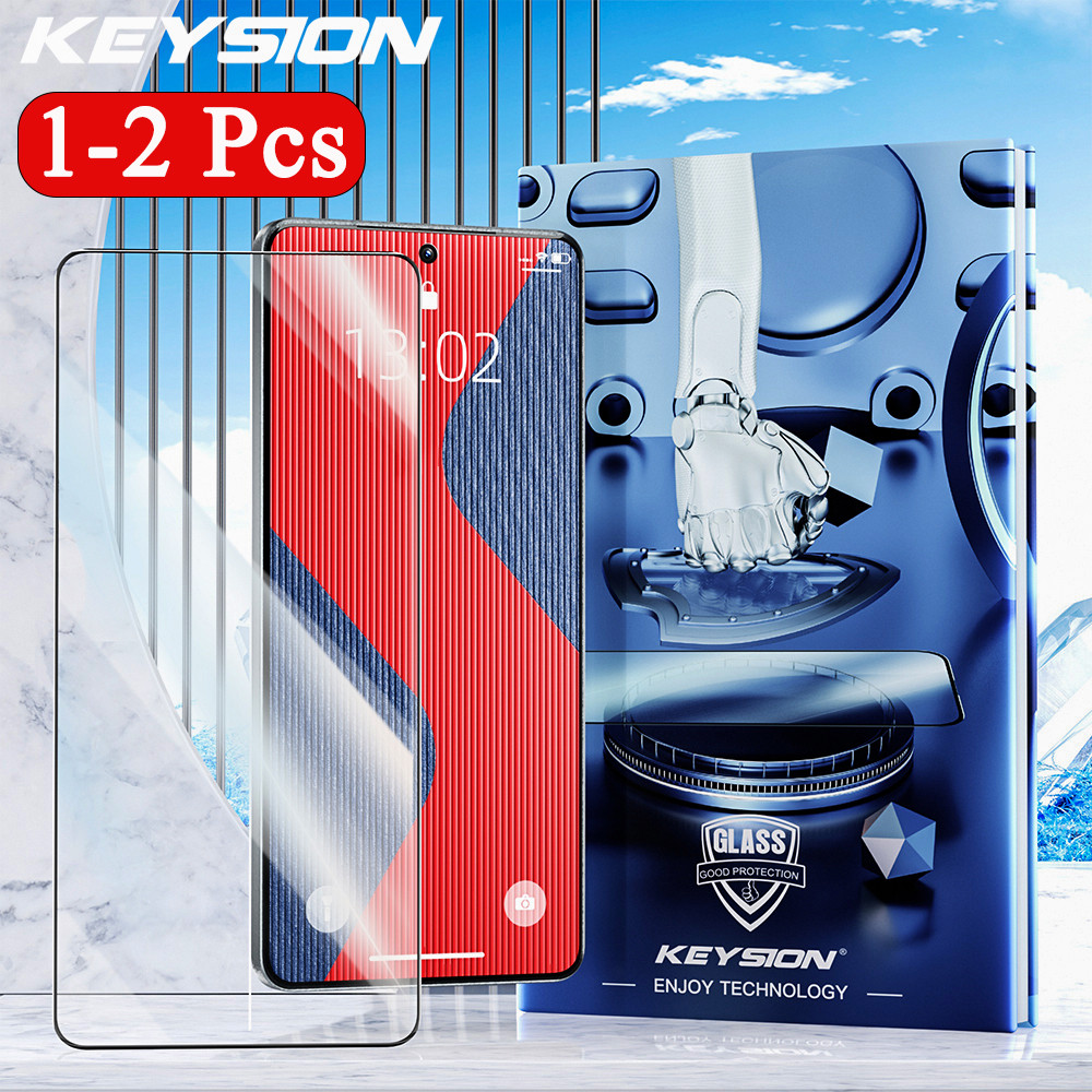 KEYSION กระจกนิรภัยคลุมทั้งหมดสําหรับ Samsung A57 5G A37 A27 กาวเต็ม HD โทรศัพท์หน้าจอป้องกันฟิล์มสํ