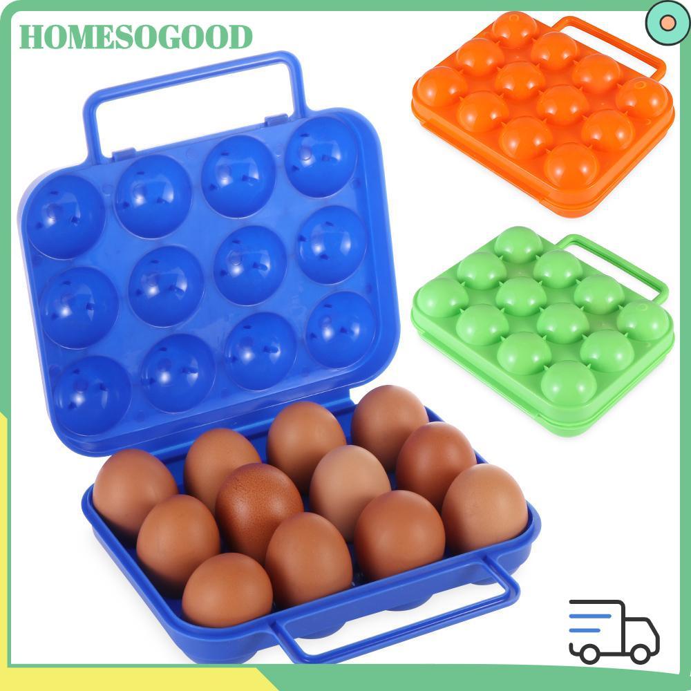 HOMESOGOOD 6/12 Grid Eggs Box Plastic Organizer Outdoor Camping Picnic