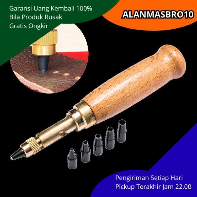 Hole Punch เข็มขัด Punch เครื่องมือ 6 ปลาย 1 5 4 มม.ความแม่นยําสําหรับเข็มขัดหนังสไตล์อินเทรนด์ล่าสุ