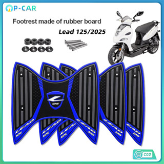 แผ่นยางวางเท้า Lead 125 ปี 2021-2024 และ 2025 แผ่นรองเท้าสีฟ…