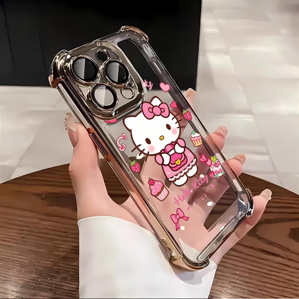 เคสโทรศัพท์ เคสกันกระแทกสี่มุมไฟฟ้าสําหรับ iPhone 12, 14, 13, 17, 15, 16, 11, 12PRO, 16PRO, 11PROMAX