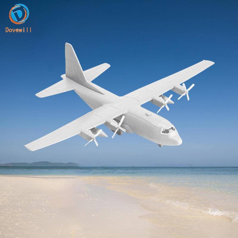 [Dovewill] 1/144 Transport Plane Model Assembled Model with Stand Miniature US C130 Aircraft Toy 4D 