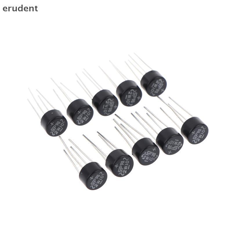 Erudent 10/20/30 ชิ้นใหม่ 2W10 2A/1000V ไดโอดสะพาน Rectifier รอบ Vridge Bridge Sta ใหม่
