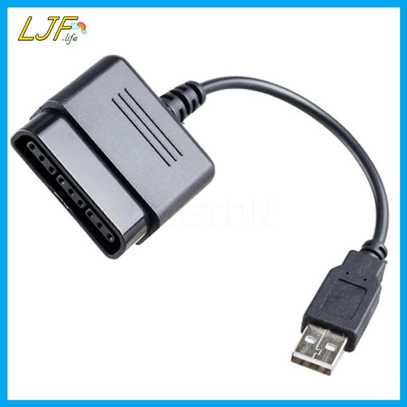 LJF USB Controller อะแดปเตอร์แปลงสายเคเบิลสําหรับ PlayStation PS2 ถึง PS3 PCPS2 ถึง PS3 PC