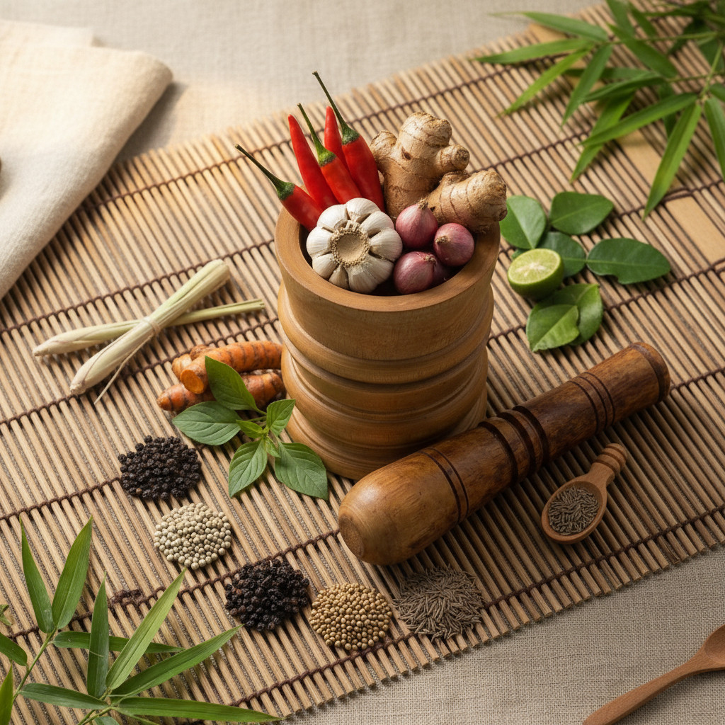 WOODEN MORTAR / TRADITIONAL WOODEN MORTAR / WOODEN MORTAR / เครื่องมือจับขนาดเล็ก