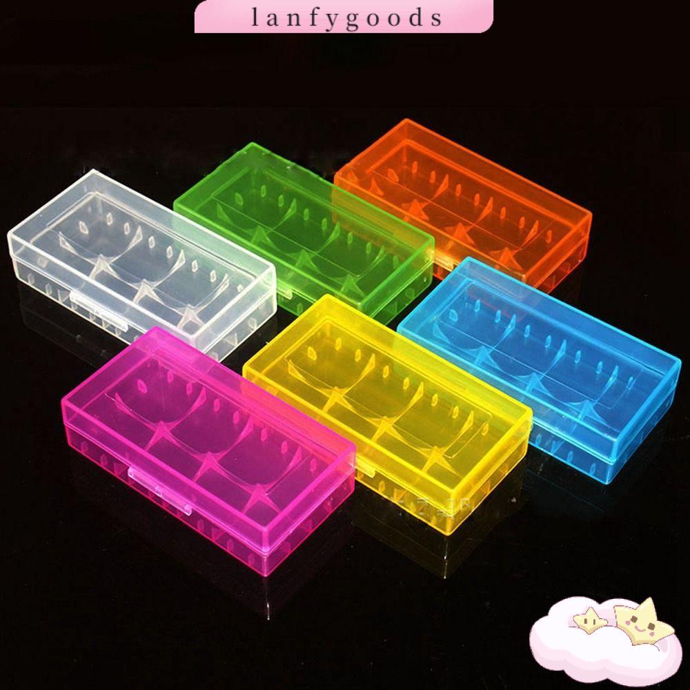LANFYGOODS กล่องแบตเตอรี่ 18650, แบตเตอรี่กันลื่นแสนอบอุ่น, พลาสติกคุณภาพสูง 4 AA AA AA ที่วางแบตเตอ