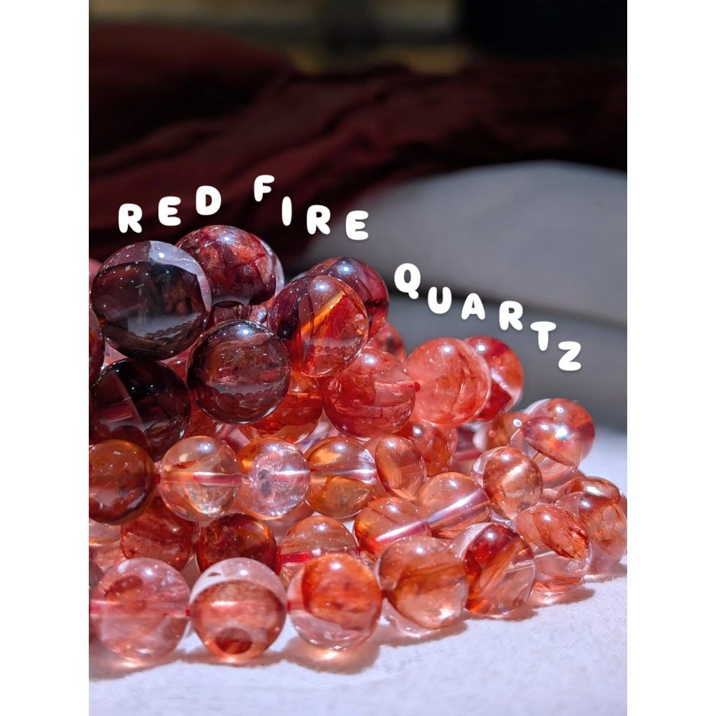 สร้อยข้อมือ Red Fire Quartz (Hematoid Quartz) - Fire Quartz